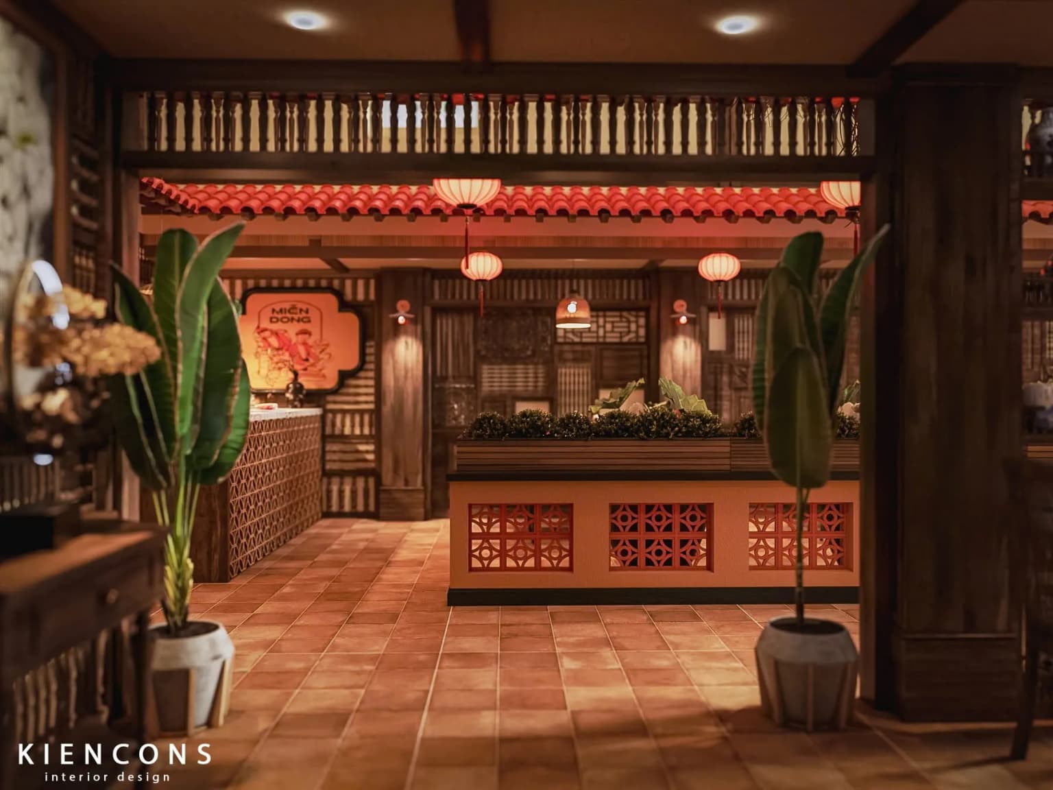 Không gian ngoài trời xanh mát